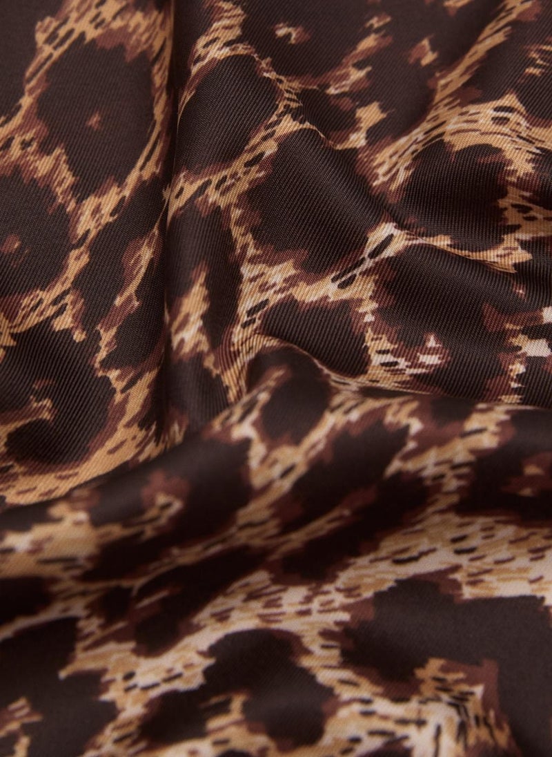 MANGO Animal-Print Satin Scarf  - Image 3