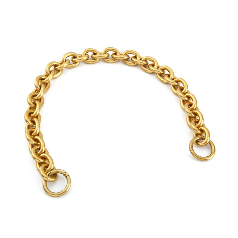 Xiazw Fashionable Heavy Aluminum O Shape Metal Purse Chains Handle Shoulder Straps Replacement for Women's Handbags,Shoulder Bag (Antique Gold) - Image 1