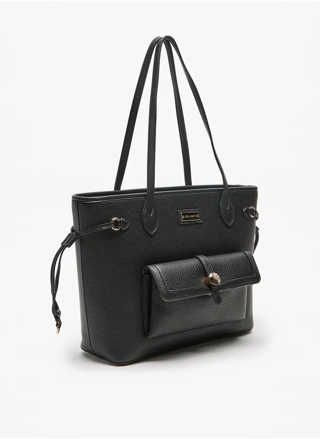 Celeste Textured Tote Bag with Zip Closure and Top Handle