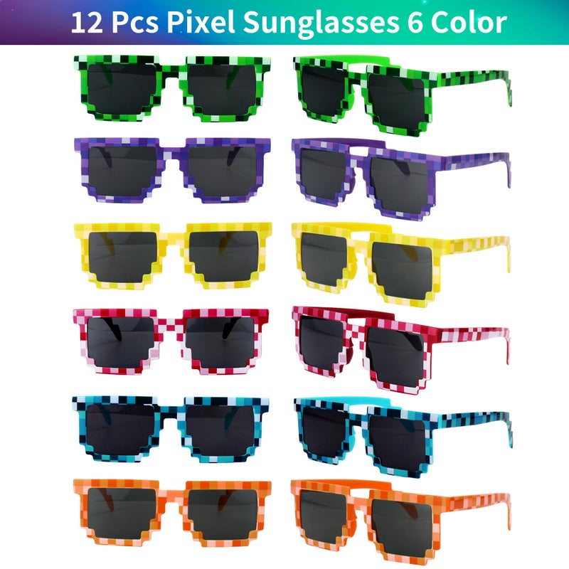 PLOUGVI 320PCS Video Game Party Favors for Kids-Including Goodie Bags, Glasses, Straws, Bubble Wands, Stickers, Cake Toppers, Tattoos & More-Perfect for Theme Party Decorations & PiÃ±ata Fillers - Image 3