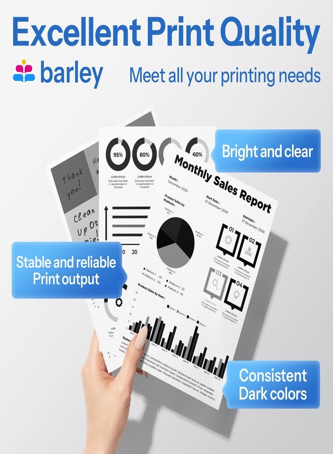 Barley TN760 TN-760 Toner Compatible TN760 High Yield Black Toner Cartridge Replacement for Brother DCP-L2550DW MFC-L2710DW MFC-L2750DW HL-L2350DW Toner Printer (2-Pack). - Image 4