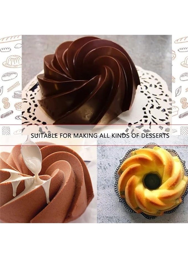 yongsheng Cake Baking Mold Red 23.6x8.5cm, Silicone Bunte Cake Pan Non Stick Baking Molds Cake Baking Pans Silicone Jello Molds Perfect Bakeware for Cake Jello Gelatin Bread Para Donut  - Image 4