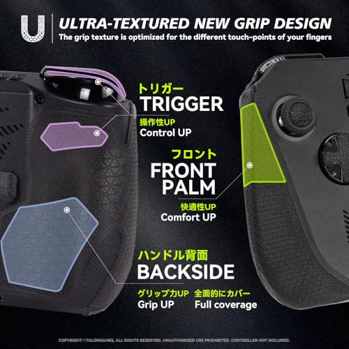 TALONGAMES ROG Controller Grip Compatible with ROG Ally X, ROG Accessories, Anti-Skid, Sweat-Absorbent, Pre-Cut, Easy to Install (Ultra Version, Black) - Image 4