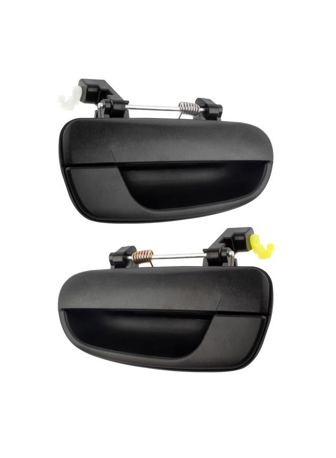 Boxi 80686 80687 Set of 2 Outside Exterior Rear Left and Right Door Handles Replacement for Hyundai Accent 2000 2001 2002 2003 2004 2005 2006 - Textured Black (Replace 83650-25000 83660-25000) - Image 1