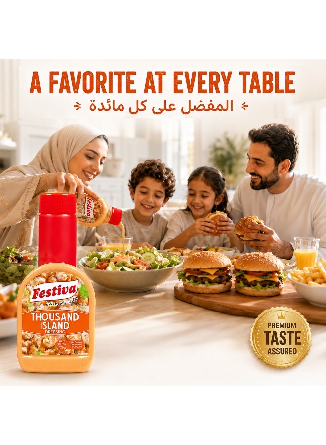 Festiva Thousand Island Dressing 237ml - Creamy Salad Dressing and Sandwich Spread for Burgers, Wraps and Snacks - Dip and Dressing Sauce - Image 5