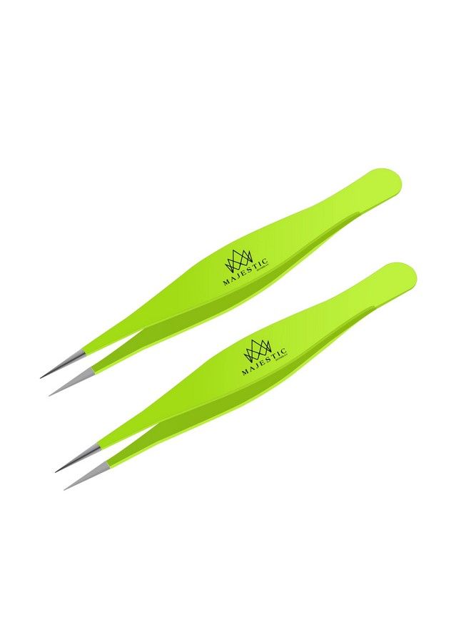 Majestic Bombay Fine Point Tweezers For Women And Men Splinter Ticks Facial Brow And Ingrown Hair Removalsharp Needle Nose Surgical Tweezers Precision Pluckers Best Tweezers For Chin Hair - Image 2