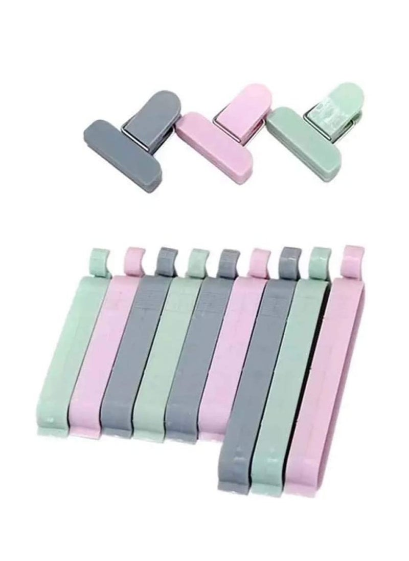 SYOSI - Sealing Clips Food Sealing Clips Plastic Bag Sealing Clip Clamp Sealer for Kitchen Snack Bag Clips Crisp Packet Clip Fresh Food Storage Clips Sealer Colorful 12 Pcs - Image 1