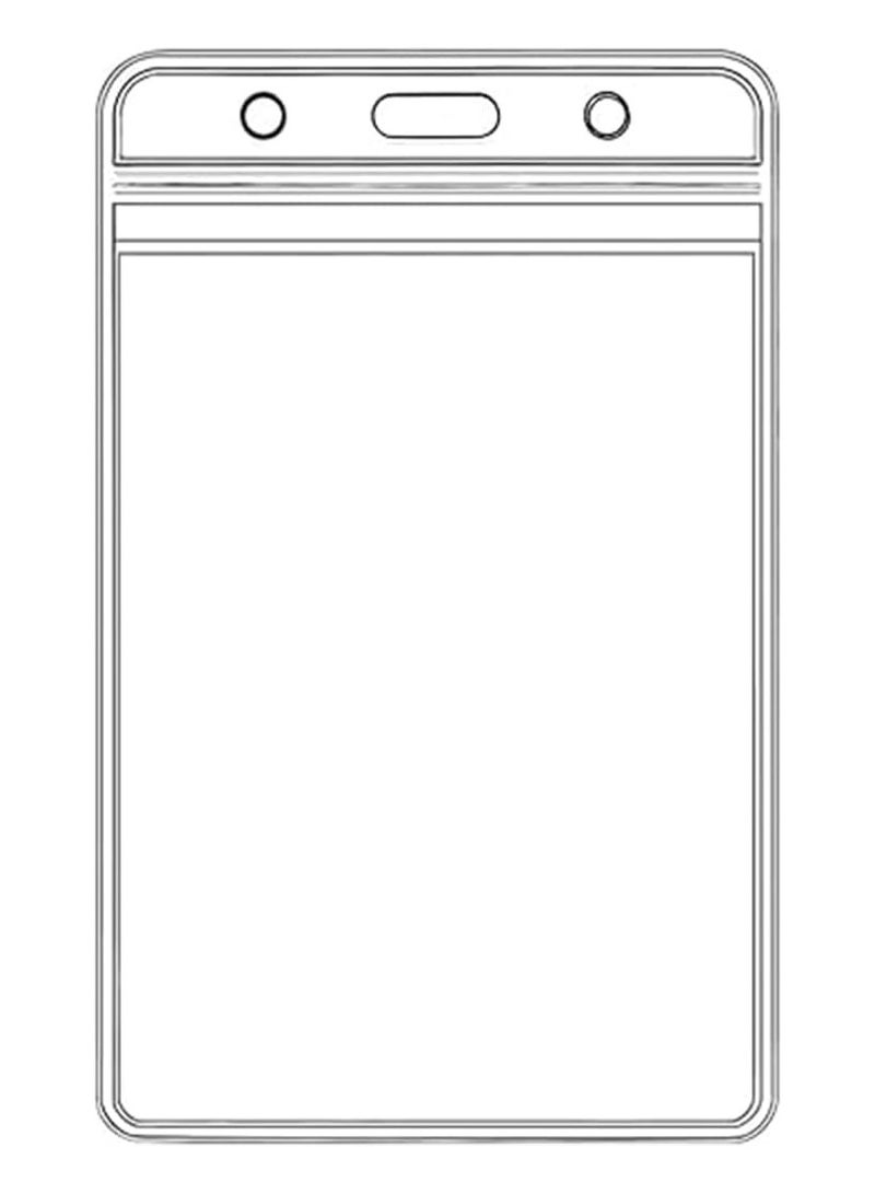 MARKQ [Pack of 100] Clear Plastic Card Holder [11 x 6.5 cm] - Vertical ID Badge Holders Sealable and Waterproof  - Image 3