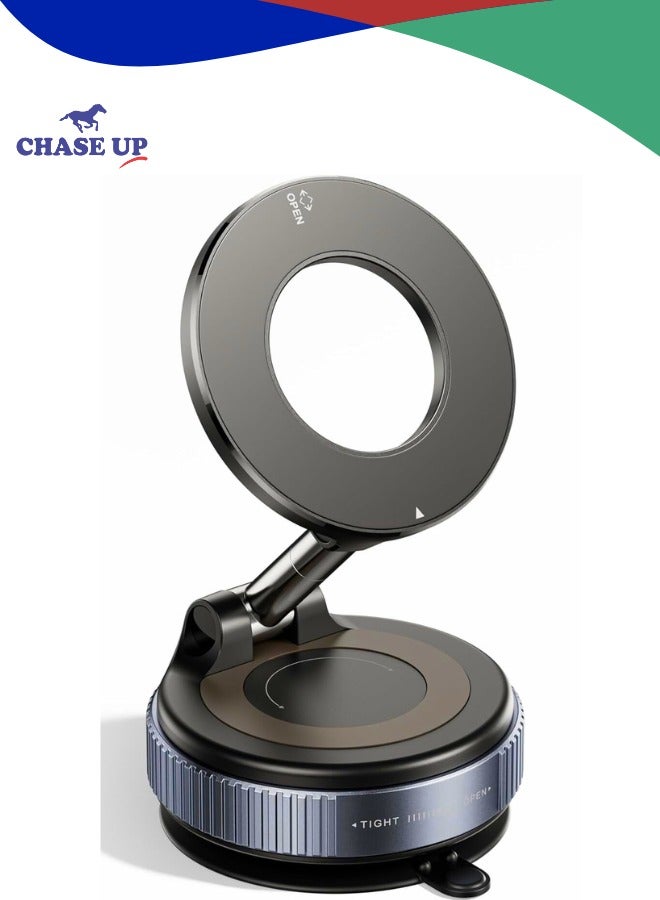 Chase Up Strong Magnetic Car Phone Holder for MagSafe, Ultra Vacuum Suction Cup Phone Mount 360° Cell Phone Holders for Your Car Accessories for iPhone 16 15 14 13 12 Android - Image 1