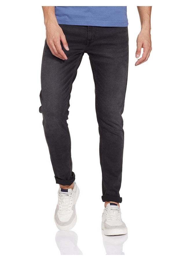 ليفايز بنطلون جينز Levi's 512 للرجال بقصّة Slim Taper Fit ومتوسط الارتفاع وبلون فاتح قابل للتمدد باللون الأسود - Image 4