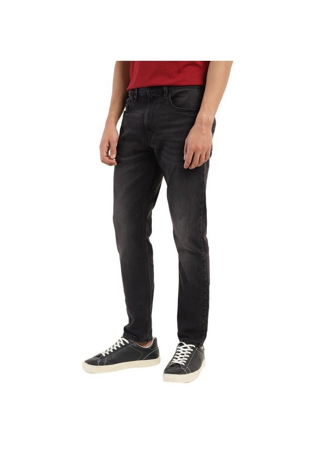 ليفايز بنطلون جينز Levi's 512 للرجال بقصّة Slim Taper Fit ومتوسط الارتفاع وبلون فاتح قابل للتمدد باللون الأسود - Image 3