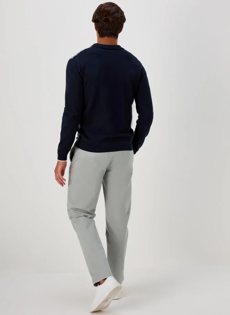 Matalan Grey Straight Fit Stretch Chinos