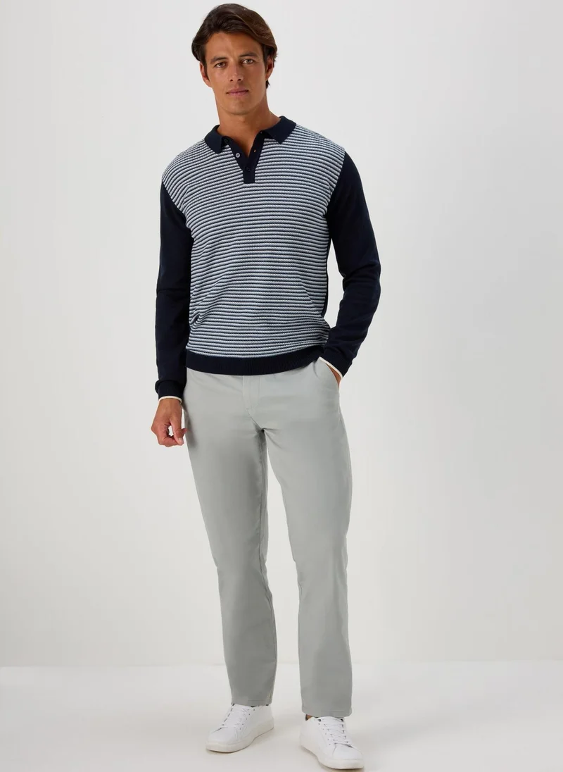 Matalan Grey Straight Fit Stretch Chinos