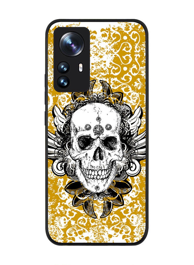 Stylizedd Rugged Black edge case for Xiaomi 12 / Xiaomi 12X Slim fit Soft Case Flexible Rubber Edges Anti Drop TPU Gel Thin Cover - Skull Cult - Image 1