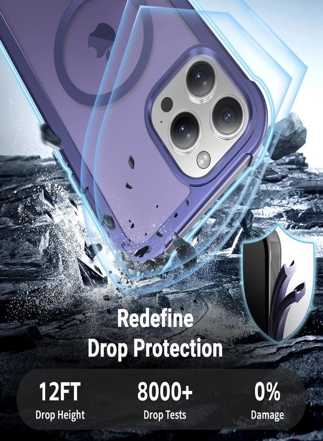 jaroco Magnetic for iPhone 13 Pro Max Case, [Compatible with MagSafe][Military Grade Drop Protection][Heavy Duty Protection][Non-Slip][Shockproof] 2-Layer Durable Bumper Phone Case 6.7''-Dark Purple - Image 3