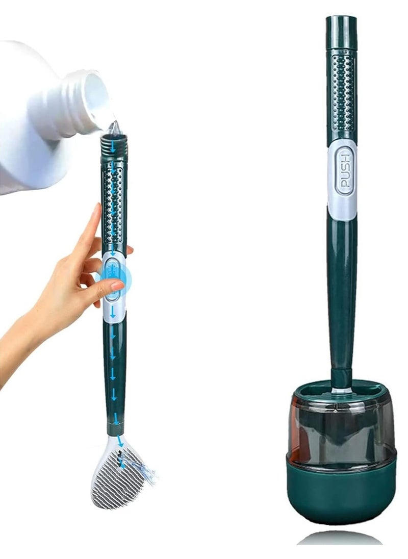 Zorqon Silicone Toilet Brush With Liquid Dispensing Green  - Image 1