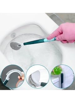 Zorqon Silicone Toilet Brush With Liquid Dispensing Green  - Image 4