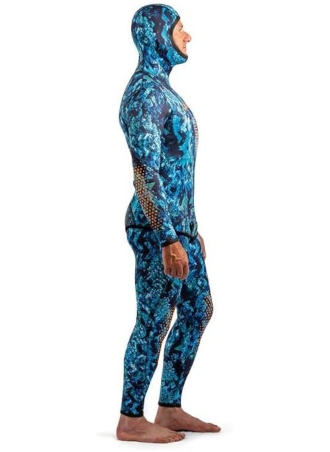 DYNAMICNORD - DYNAMIC NORD SFS-3 FREE DIVE SUIT 3MM HOODED JACKET + PANT CAMO/BLUE - Image 1