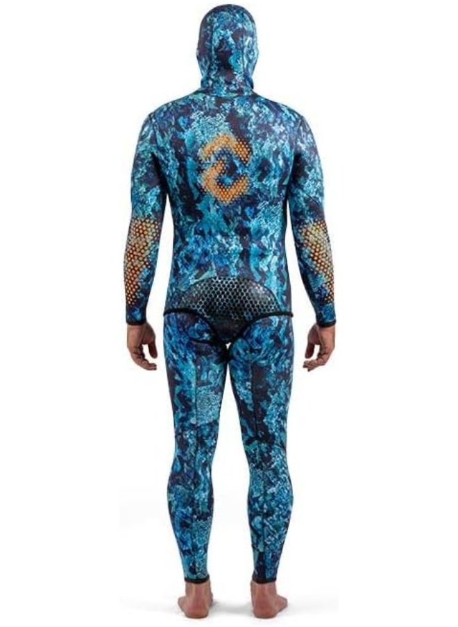 DYNAMICNORD - DYNAMIC NORD SFS-3 FREE DIVE SUIT 3MM HOODED JACKET + PANT CAMO/BLUE - Image 1
