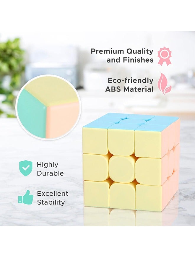 Speed Cube Set 5 Pack Rubik's Cube Game Twisted Puzzle Toy Adult Kids Gift –Smooth and Quick Puzzle Cube – Fun and Entertaining – Develops Motor Skills, Dexterity - Image 2