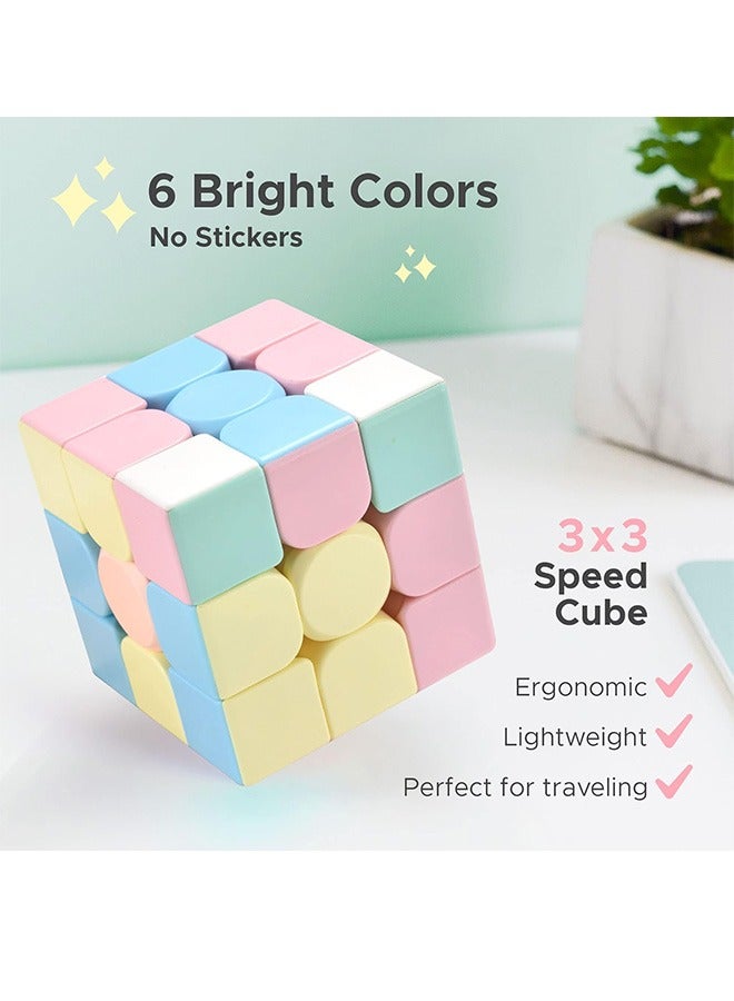 Speed Cube Set 5 Pack Rubik's Cube Game Twisted Puzzle Toy Adult Kids Gift –Smooth and Quick Puzzle Cube – Fun and Entertaining – Develops Motor Skills, Dexterity - Image 3