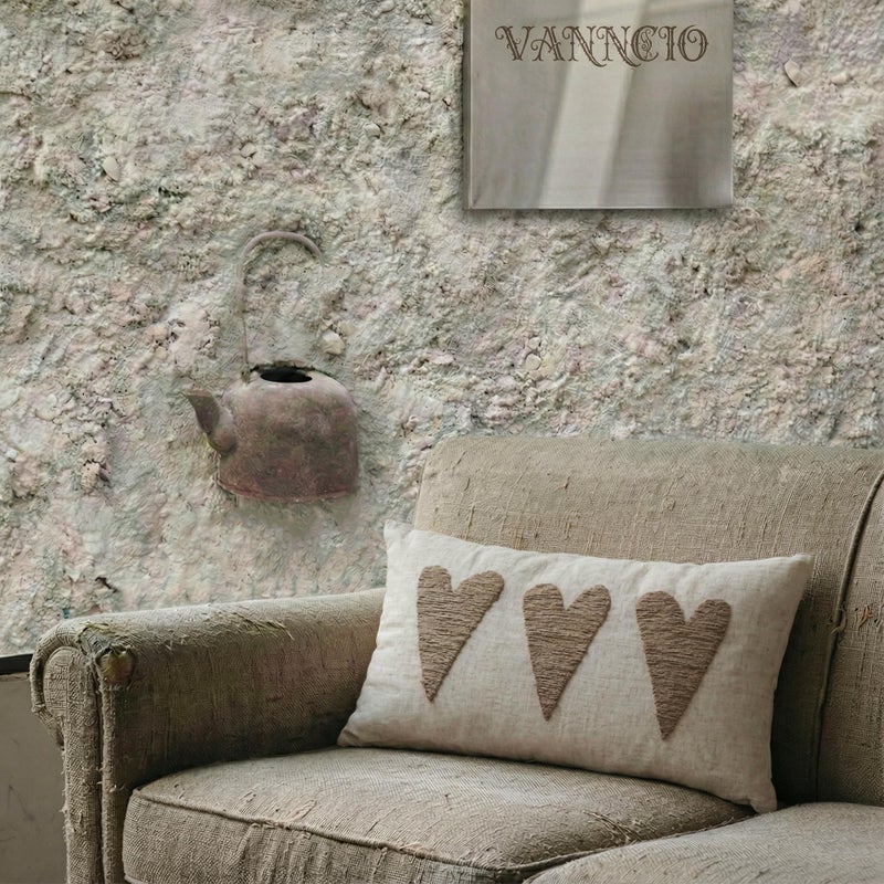 VANNCIO Farmhouse Valentineâ€™s Day Lumbar Pillow Cover with Textured 3D Jute Twine Hearts Embroidery, Neutral Burlap Linen Pillow Case for Rustic Love Decor, 12x20 inches, 1PCS - Image 5