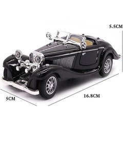 die cast 1:28 Scale Pullback Diecast Metal Antique Classic Model Cars Collectible Toy Gifts (Black,Length 6.5in/16.8cm)  - Image 3