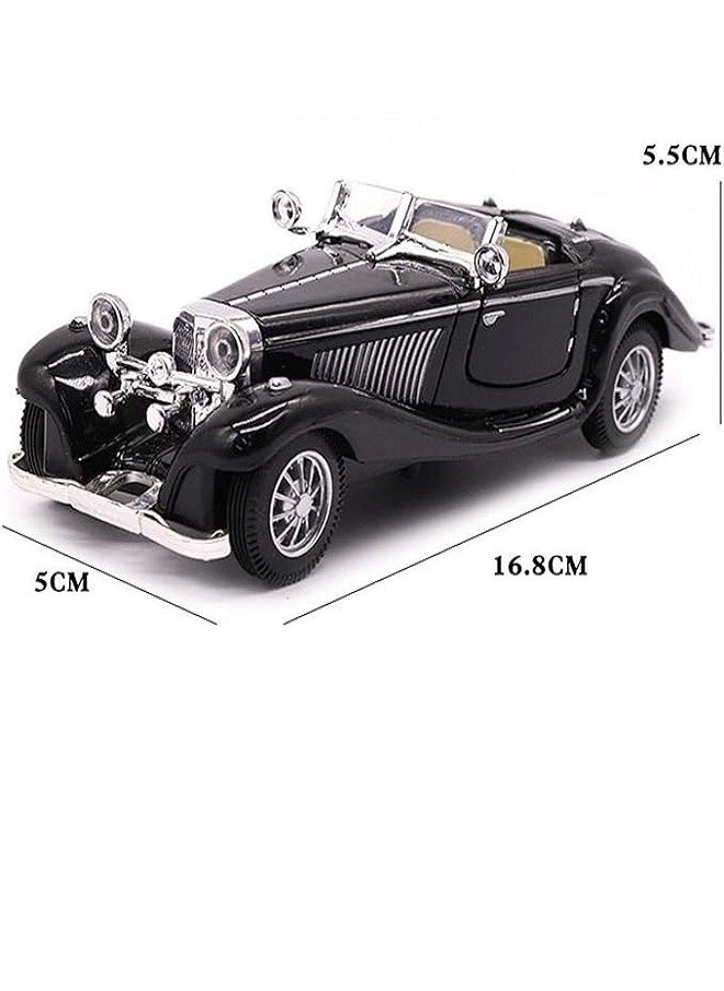 die cast 1:28 Scale Pullback Diecast Metal Antique Classic Model Cars Collectible Toy Gifts (Black,Length 6.5in/16.8cm)  - Image 3