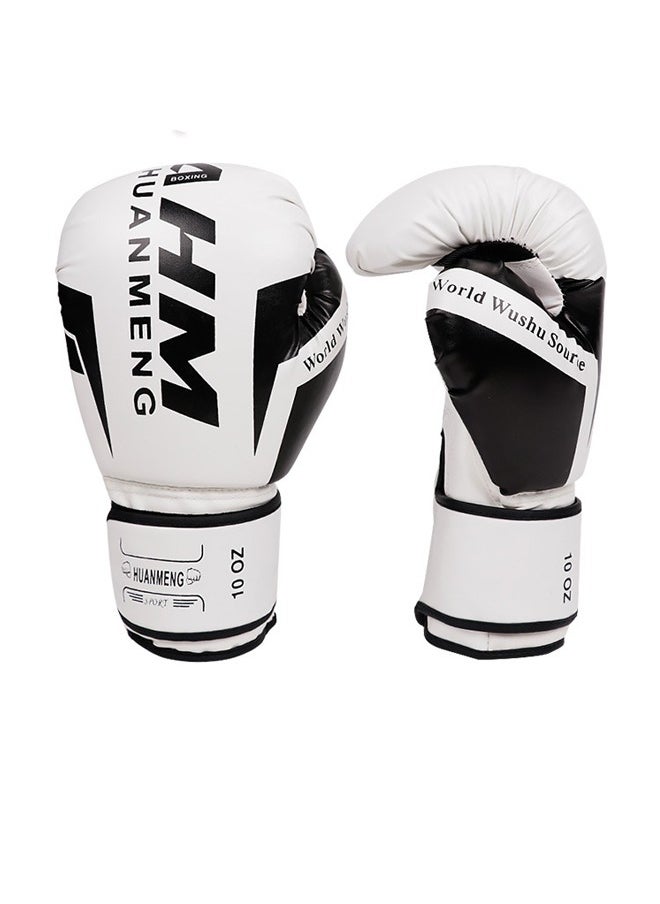 Generic Boxing Gloves Kids Adult Teens, Boxing Training Gloves, Triple Combination Liner and Breathable Palm Design, for Boxing, Kickboxing, Muay Thai,6oz(White) - Image 1