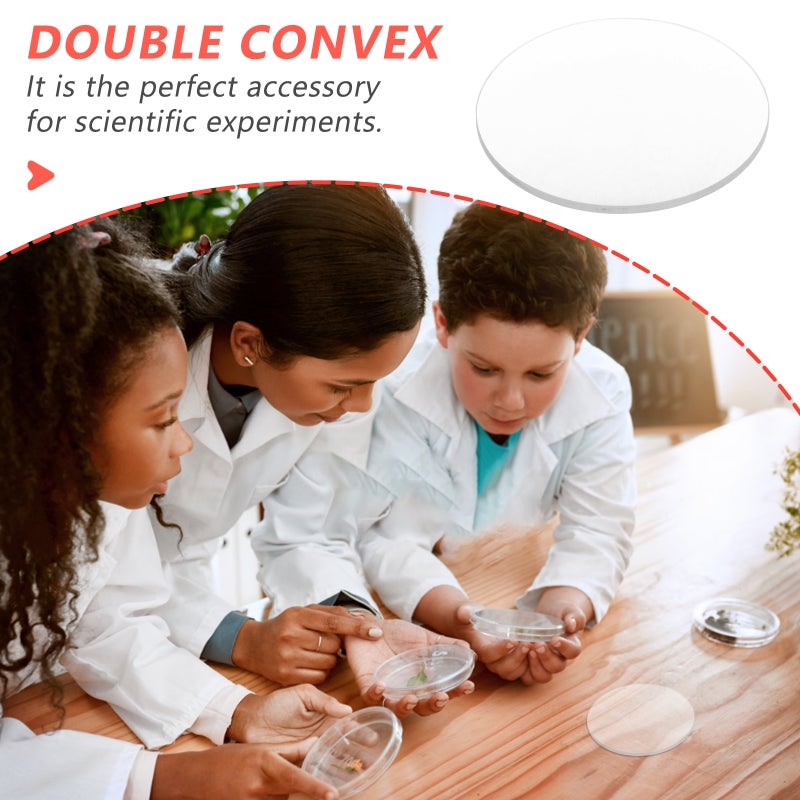 Double Convex Glass Lens 10cm Diameter 300mm Focal Length For Labs Laboratory Experiments - Image 4