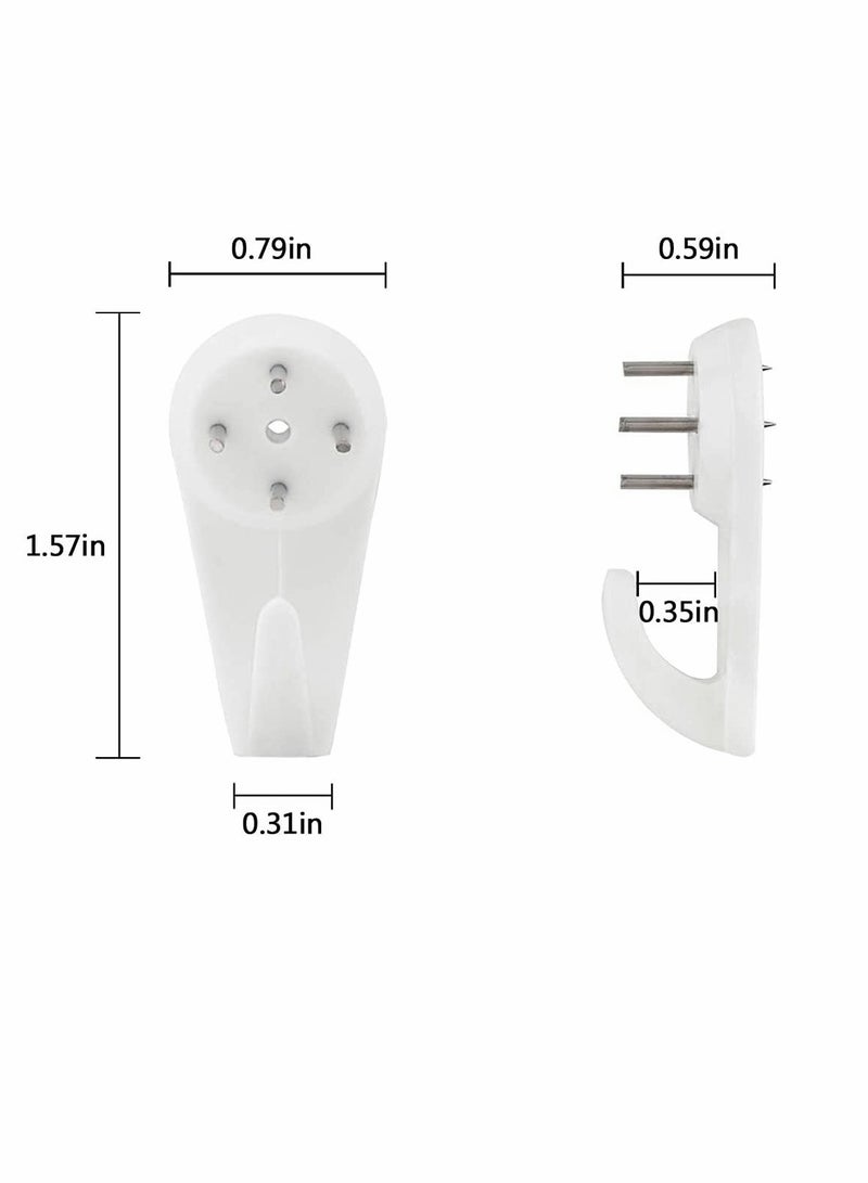 Excefore Non Trace Wall Hooks, Invisible Traceless White Hard Wall Picture Hooks Invisible Traceless Hardwall Painting Hangers for Picture Photo Frame Hangers, Pack of 32  - Image 3