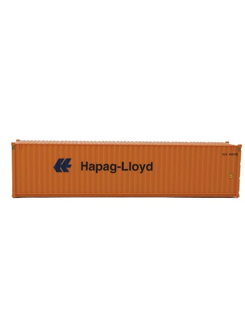 HO Scale Model of Hapag Lloyd (Orange, Blue) 40' Hi Cube Corrugated Side Container,949-8254