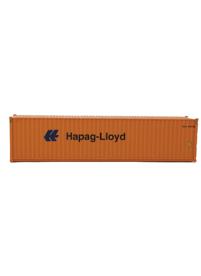 HO Scale Model of Hapag Lloyd (Orange, Blue) 40' Hi Cube Corrugated Side Container,949-8254