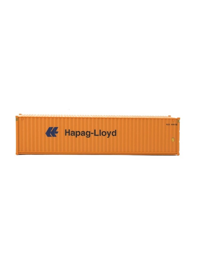 HO Scale Model of Hapag Lloyd (Orange, Blue) 40' Hi Cube Corrugated Side Container,949-8254