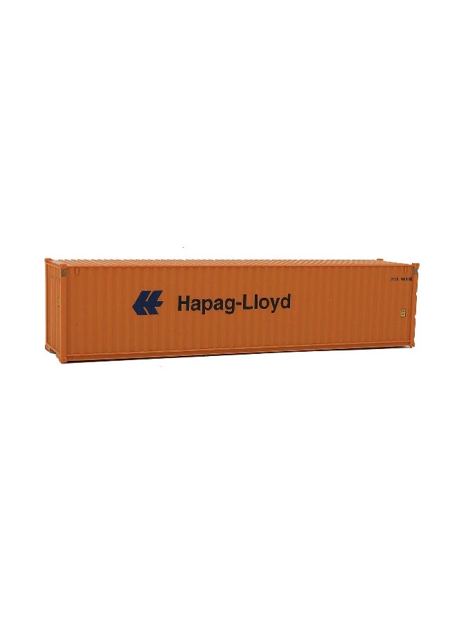 HO Scale Model of Hapag Lloyd (Orange, Blue) 40' Hi Cube Corrugated Side Container,949-8254