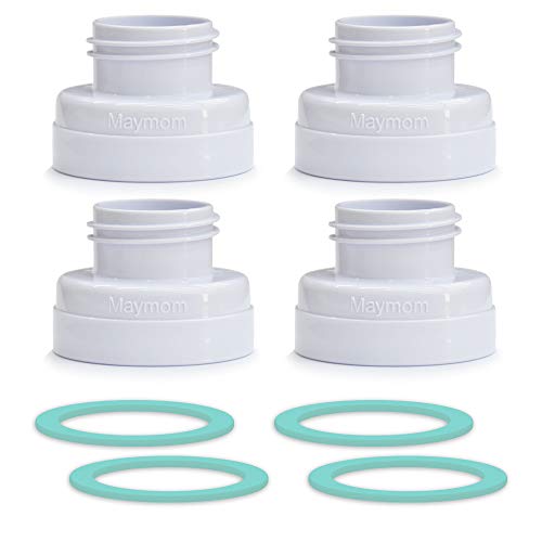 Maymom Maymom Conversion Kit Compatible with Medela Breast Pumps Selected to be Compatible with Avent Classic Bottles Avant Natural PP Bottle and speCtra Widemouth Bottles Thread Changer w Sealing Rings