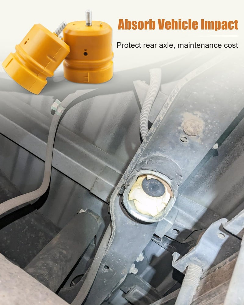 JUWEVAZU 2 قطعة 8C3Z-4730-F ممتص صدمات خلفي مناسب لفورد F250 F350 سوبر ديوتي 4wd 2008-2011، ممتصات زنبرك ورقي مطاطي مع مسمار - Image 5