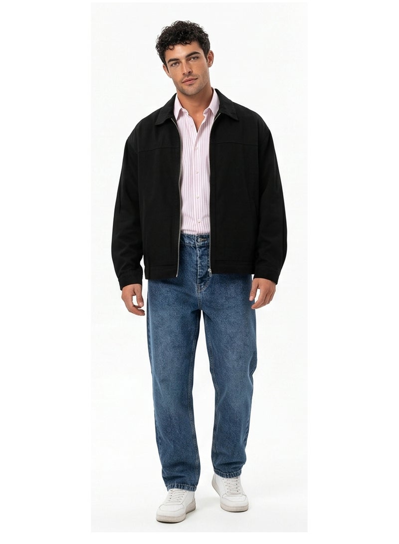 RAVIN Mid-Blue Relaxed Straight Fit Denim Jeans - Image 3
