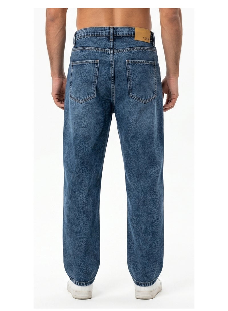 RAVIN Mid-Blue Relaxed Straight Fit Denim Jeans - Image 2