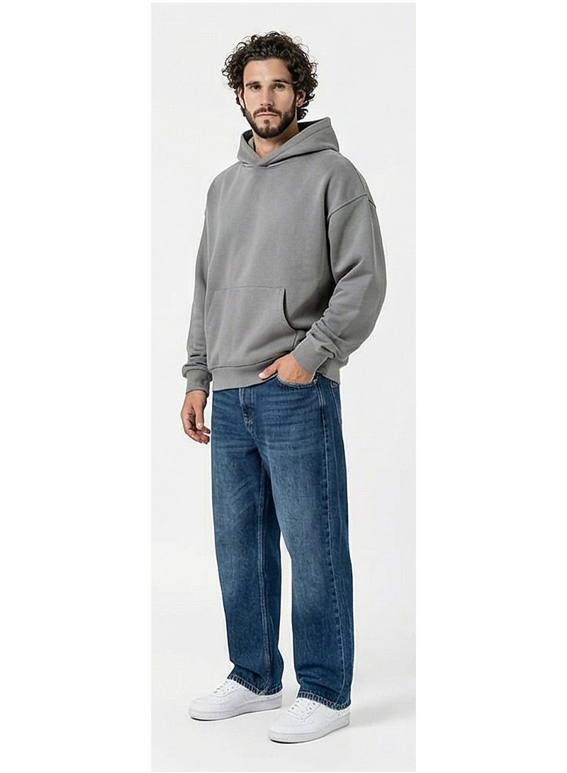 RAVIN Mid-Blue Relaxed Straight Fit Denim Jeans - Image 5