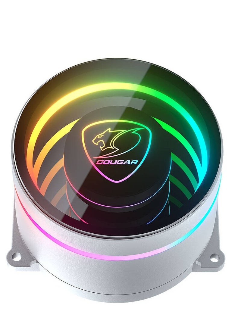 Cougar Cougar Poseidon Elite aRGB AIO Liquid Cooler, 360mm Radiator Length, Copper Cold Plate, 2700 RPM Pump Speed, 120mm Fan, 2200 RPM Fan Speed, 62.53 CFM Airflow, White | 3MPSD360.0002  - Image 3