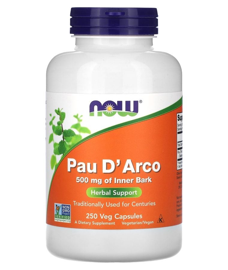 now Pau D' Arco 500 mg 250 Veg Capsules