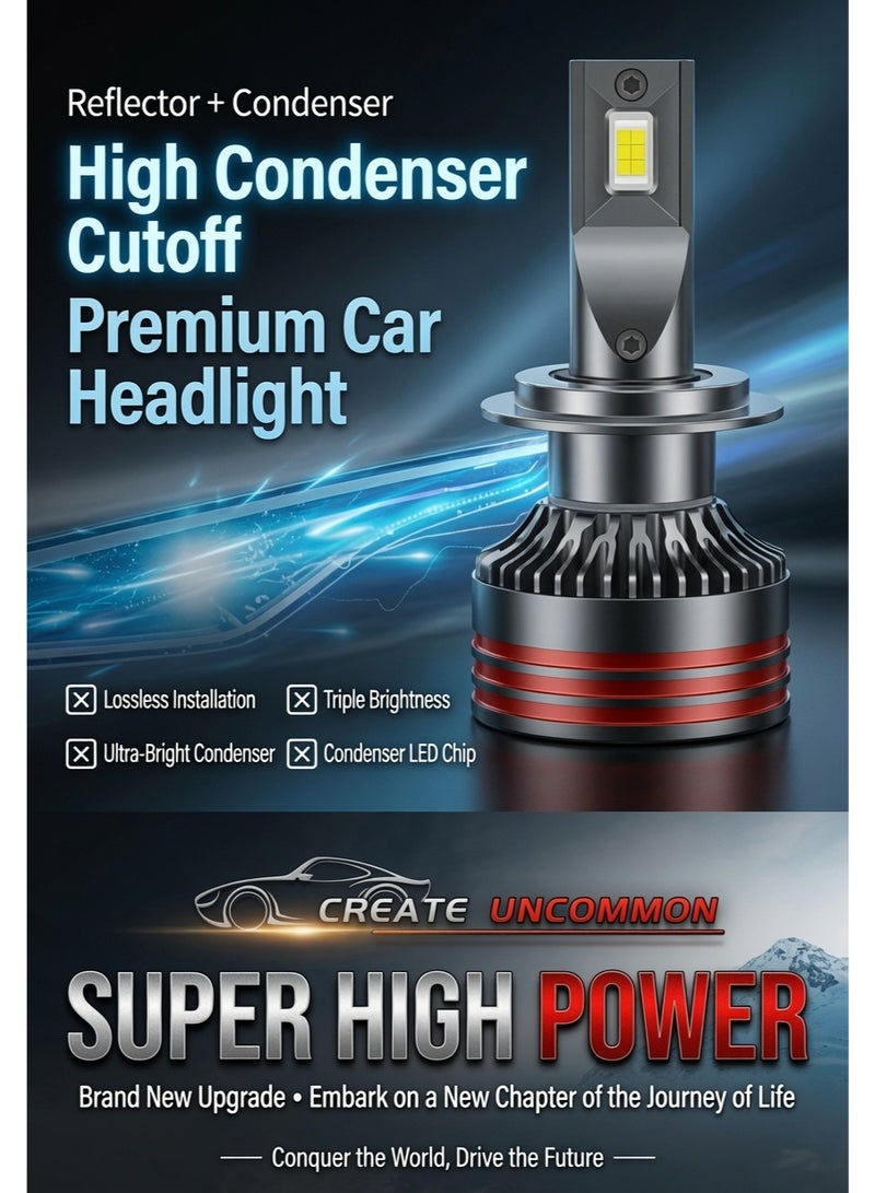 مصباح أمامي للسيارة LED طراز Y8 PRO-9007، ضوء أبيض 6500 كلفن، قدرة 50-65 واط، سطوع عالٍ، هيكل من الألومنيوم المستخدم في صناعة الطائرات، تبريد ممتاز، عمر افتراضي طويل. - Image 5