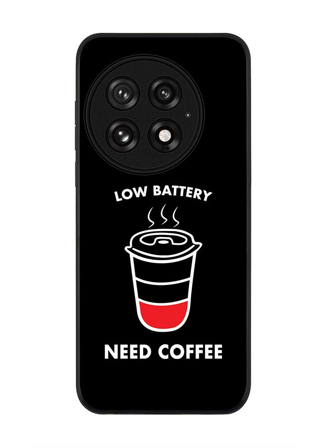 Stylizedd For OnePlus 13 5G Case,Slim fit Camera Protection, Shockproof Thin Phone cover  - Low battery need coffee  - Image 1