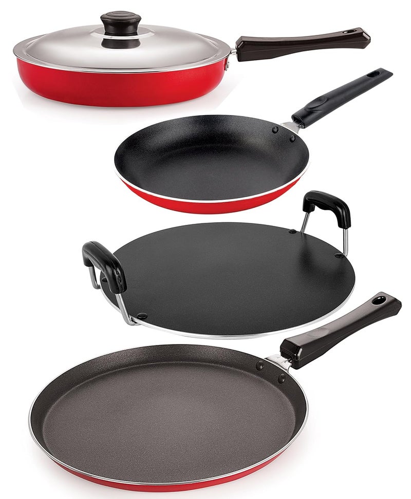 Nirlon Nirlon NonStick Heavy Duty Aluminium 4 Piece Kitchenware Combo Set Offer  - Image 1