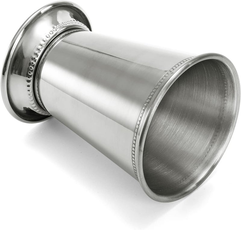 ZEAYEA Set of 2 Mint Julep Cups, Classic Stainless Steel Glasses for Party Bar Home Restaurant, 12 oz Metal Cocktail Glasses for Beer Juice Beverage, Silver - Image 3