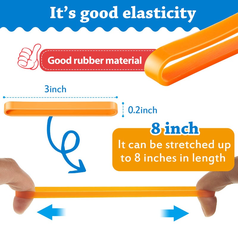 Shappy 36 Pieces 3 Inches Silicone Rubber Bands Elastic Rubber Wrapping Bands Assorted Color Band for Wallet Card Wrist Cooking Boxes Wraps Office Outdoor Notebook Packing Gift (Multi Color) - Image 3