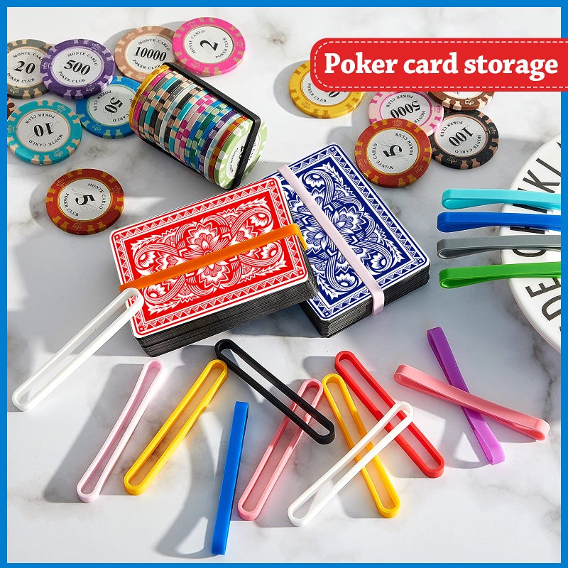 Shappy 36 Pieces 3 Inches Silicone Rubber Bands Elastic Rubber Wrapping Bands Assorted Color Band for Wallet Card Wrist Cooking Boxes Wraps Office Outdoor Notebook Packing Gift (Multi Color) - Image 4