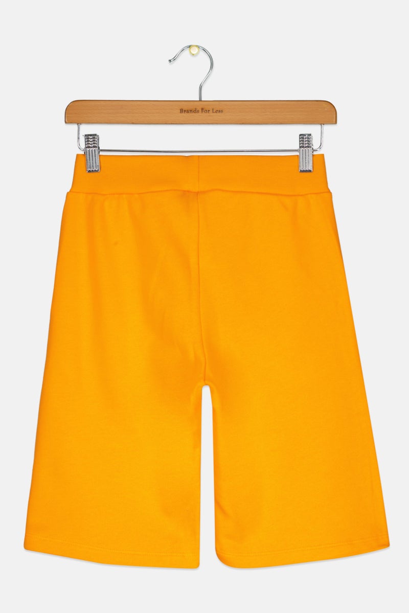 DIADORA Kids Boy Brand Logo Pull-On Shorts, Orange - Image 2