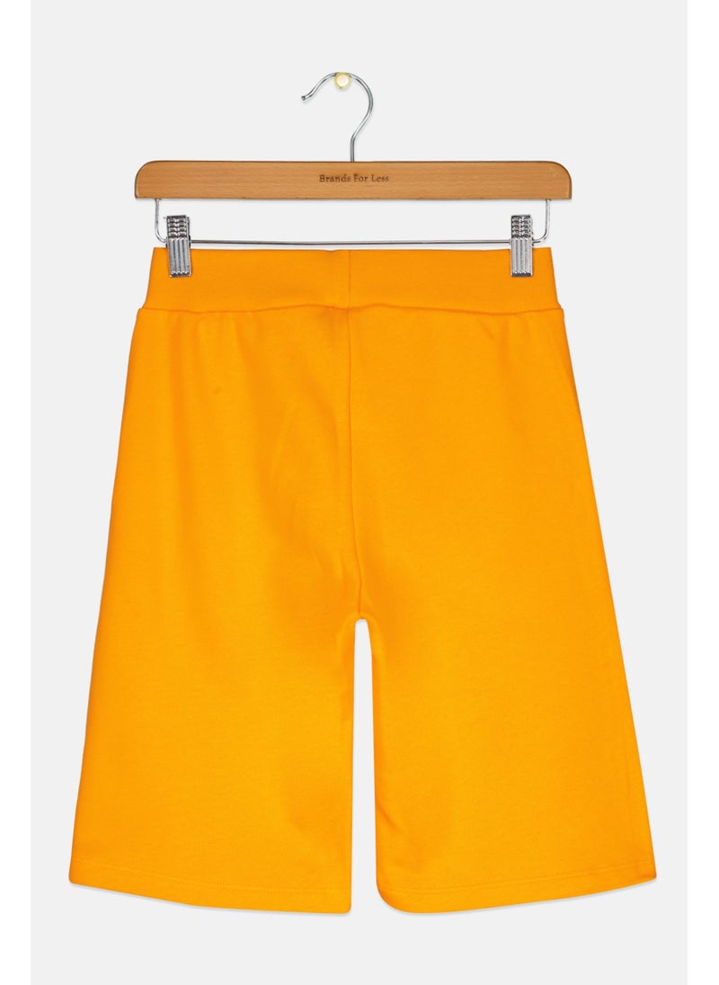 DIADORA Kids Boy Brand Logo Pull-On Shorts, Orange - Image 5